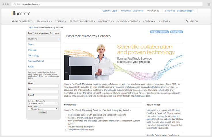 FastTrack Microarray Services