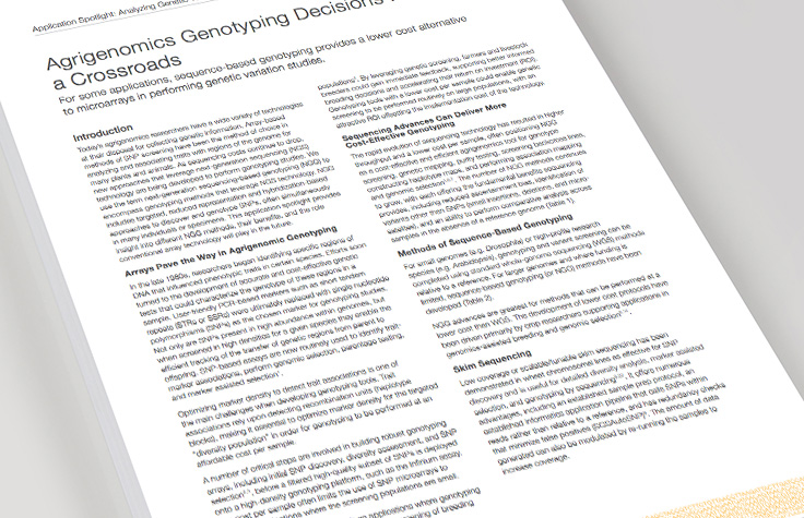 Genotyping by Sequencing in Agrigenomics